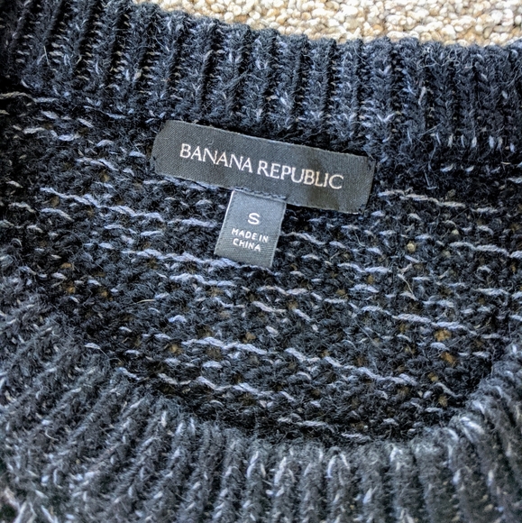 ⭐Marled Black Knit Banana Republic Fringe Sweater SMALL⭐ - Picture 4 of 7